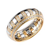 Обручальные кольца из комбинированного золота 585 пробы с Бриллиантом 01О660315ЖБ1