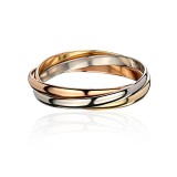 Обручальные кольца из комбинированного золота 585 пробы 01О060187