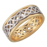 Обручальные кольца из комбинированного золота 585 пробы 01О060236