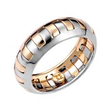 Обручальные кольца из комбинированного золота 585 пробы 01О060314Ж