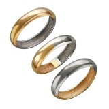Обручальные кольца из комбинированного золота 585 пробы 01О060427