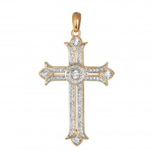 Крест из золота 585 с Бриллиантом 01Р611084