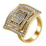 Кольцо из комбинированного золота 750 пробы с Бриллиантом 01К683005