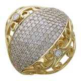 Кольцо из комбинированного золота 750 пробы с Бриллиантом 01К685564