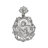 Иконка мощевик из серебра 925 с Фианитом 01П152015