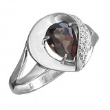Кольцо из серебра 925 с Раух-Топазом Н12К356469