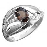 Кольцо из серебра 925 с Раух-Топазом Н12К356471